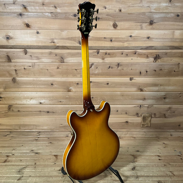 D'Angelico Excel DC XT Electric Guitar - Iced Tea Burst Quilt