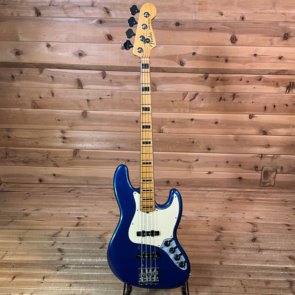 Fender American Ultra Jazz Electric Bass Guitar USED - Cobra Blue