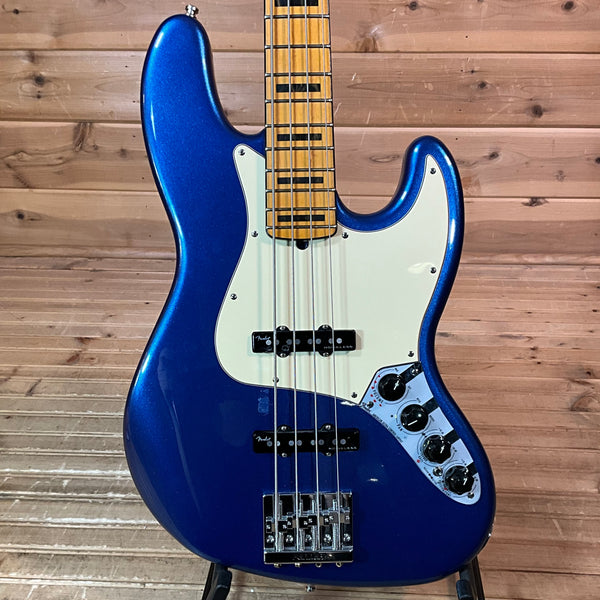Fender American Ultra Jazz Electric Bass Guitar USED - Cobra Blue