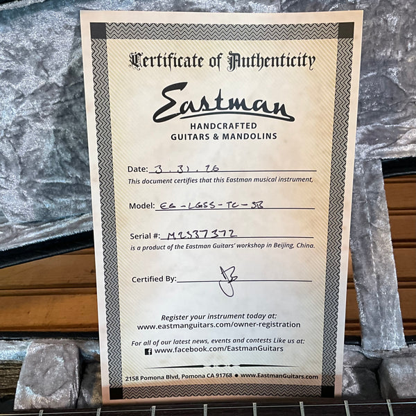 Eastman E6 LGSS Thermocure Acoustic Guitar - Sunburst