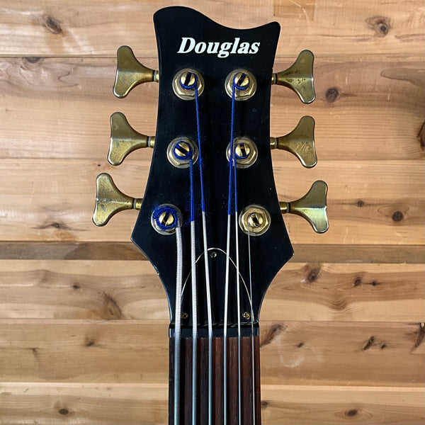 Douglas WOB826NA Six String Fretless Electric Bass Guitar USED - Natural
