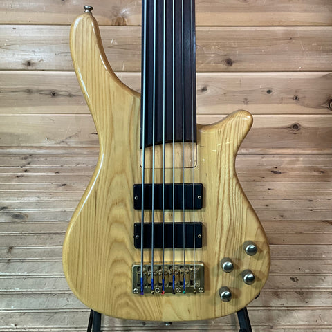 Douglas WOB826NA Six String Fretless Electric Bass Guitar USED - Natural