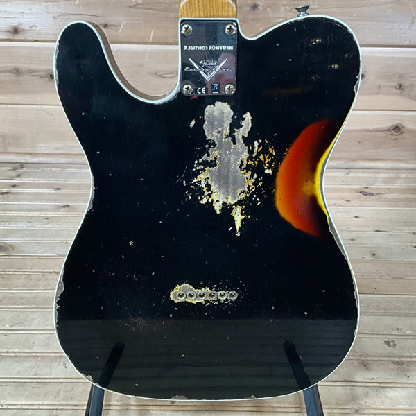 Fender Custom Shop F22 Limtied CuNiFe Telecaster Heavy Relic - Aged Black Over 3-Color Sunburst