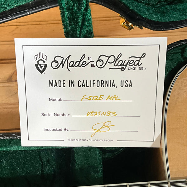 Guild F-512E 12-String Acoustic Guitar - Natural