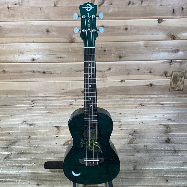 Luna Owl Concert Ukulele w/ Preamp - Owl