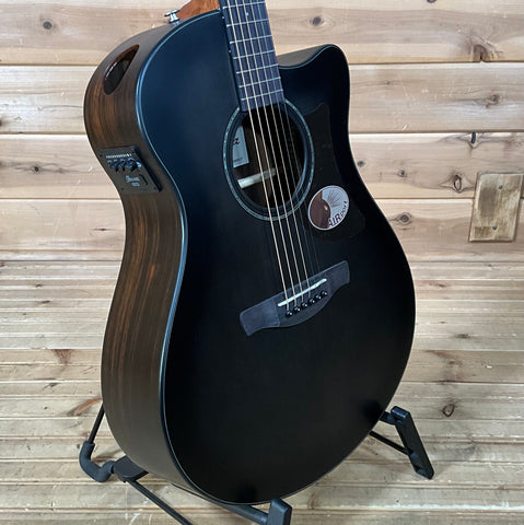 Ibanez AAM70CETBN Acoustic Guitar - Transparent Charcoal Burst Low Gloss