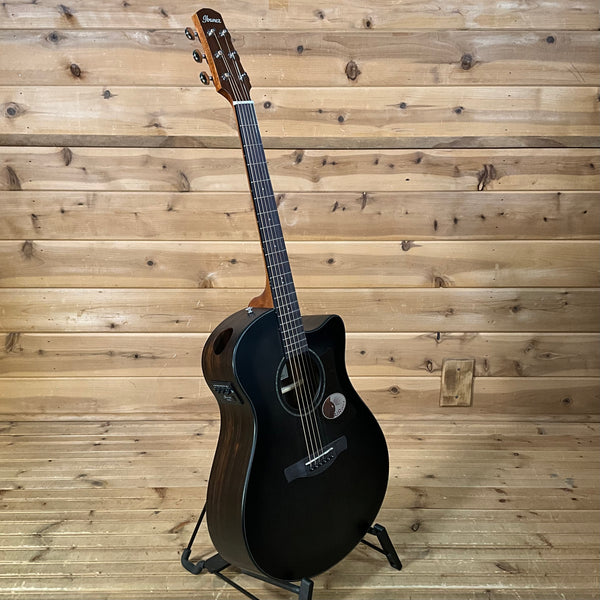 Ibanez AAM70CETBN Acoustic Guitar - Transparent Charcoal Burst Low Gloss