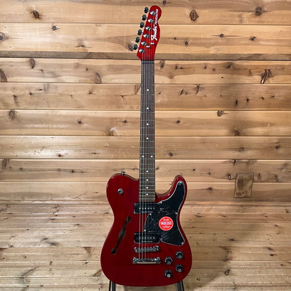 Fender Jim Adkins JA-90 Telecaster Thinline Electric Guitar - Crimson Red Transparent