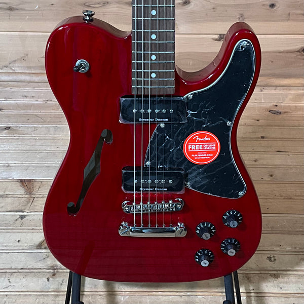 Fender Jim Adkins JA-90 Telecaster Thinline Electric Guitar - Crimson Red Transparent