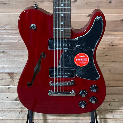 Fender Jim Adkins JA-90 Telecaster Thinline Electric Guitar - Crimson Red Transparent