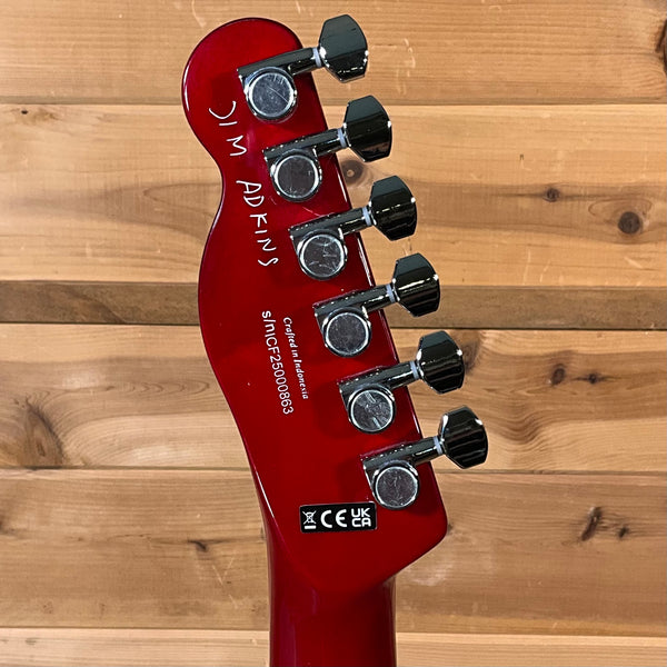 Fender Jim Adkins JA-90 Telecaster Thinline Electric Guitar - Crimson Red Transparent