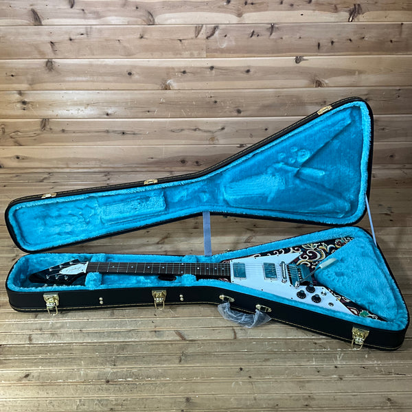 Epiphone Jimi Hendrix "Love Drops" Flying V Left Handed Electric Guitar - Ebony