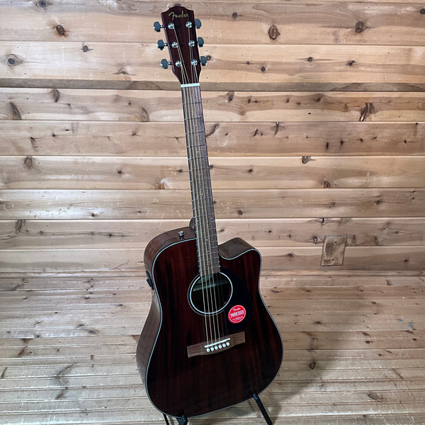 Fender CD-60SCE Dreadnought Acoustic Guitar - All Mahogany