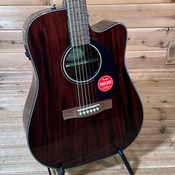 Fender CD-60SCE Dreadnought Acoustic Guitar - All Mahogany