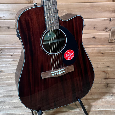 Fender CD-60SCE Dreadnought Acoustic Guitar - All Mahogany