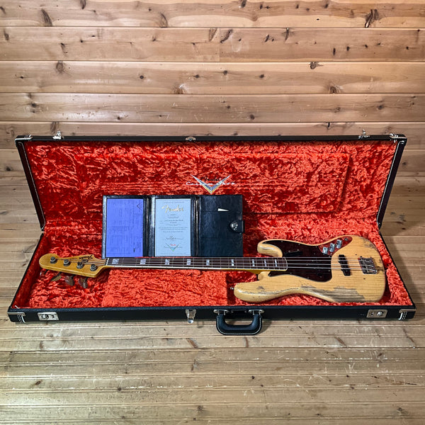 Fender Custom Shop Limited Edition Heavy Relic Custom Jazz Electric Bass USED - Aged Natural