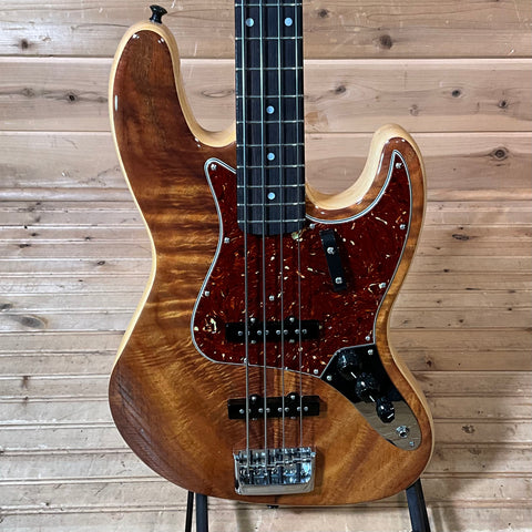 Fender Custom Shop Artisan Koa Top Electric Jazz Bass Guitar USED - Aged Natural
