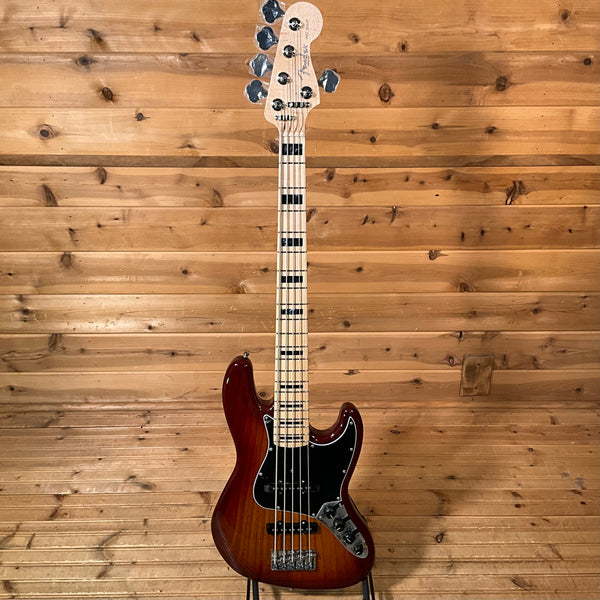Fender Custom Shop Custom Classic V Electric Jazz Bass Guitar - Cherry Sunburst