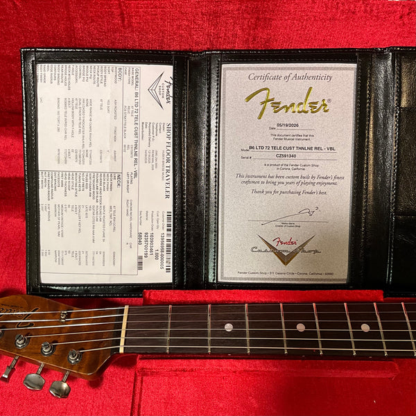 Fender Custom Shop Thinline Telecaster Relic Electric Guitar - Vintage Blonde