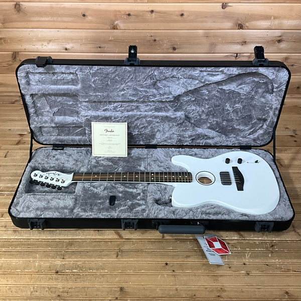 Fender Limited Edition Finneas American Acoustasonic Telecaster Electric Guitar - Satin Artic White