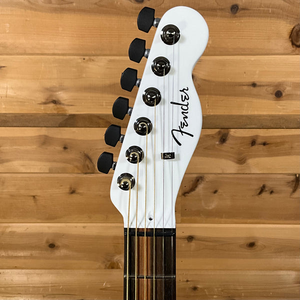 Fender Limited Edition Finneas American Acoustasonic Telecaster Electric Guitar - Satin Artic White