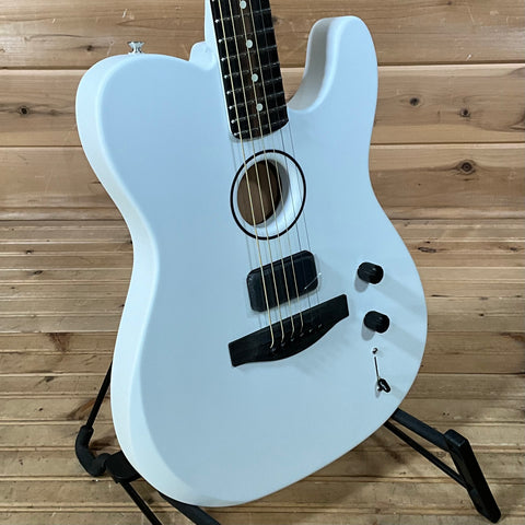 Fender Limited Edition Finneas American Acoustasonic Telecaster Electric Guitar - Satin Artic White