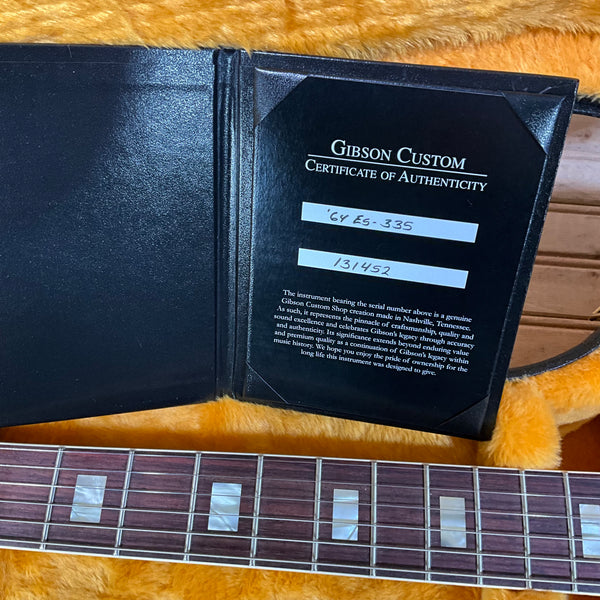 Gibson Custom M2M 1964 ES-335 w/ Bigsby Reissue VOS Electric Guitar - '60s Cherry