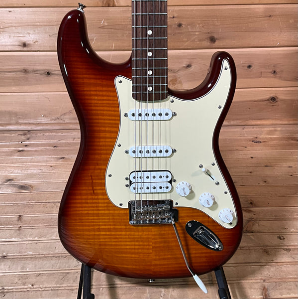 Fender Deluxe Stratocaster HSS Electric Guitar USED - Tobacco Sunburst