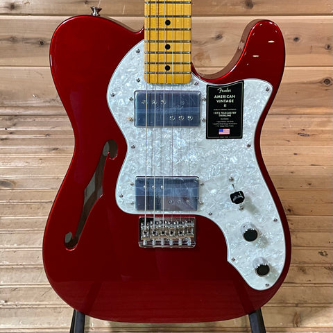 Fender American Vintage II 1972 Telecaster Thinline Electric Guitar - Candy Apple Red