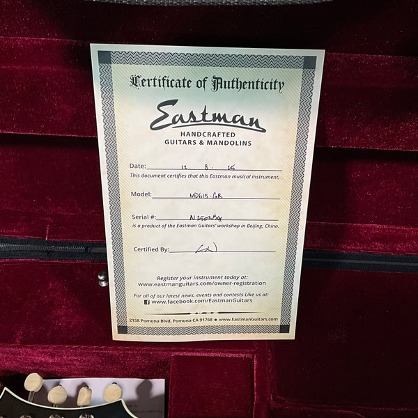 Eastman MD615 Mandolin - Goldburst