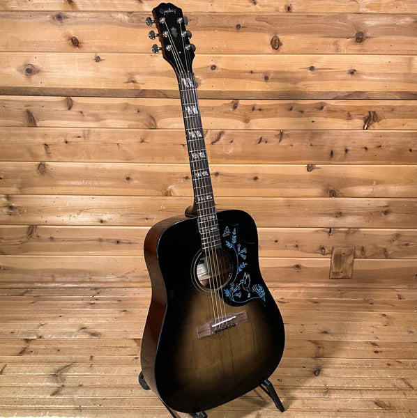 Epiphone Eric Church Hummingbird Dark Studio Acoustic Guitar - Cobra Burst