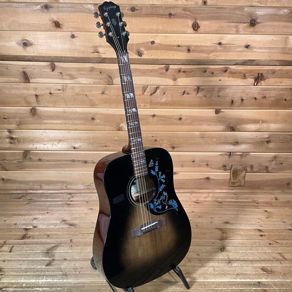 Epiphone Eric Church Hummingbird Dark Studio Acoustic Guitar - Cobra Burst