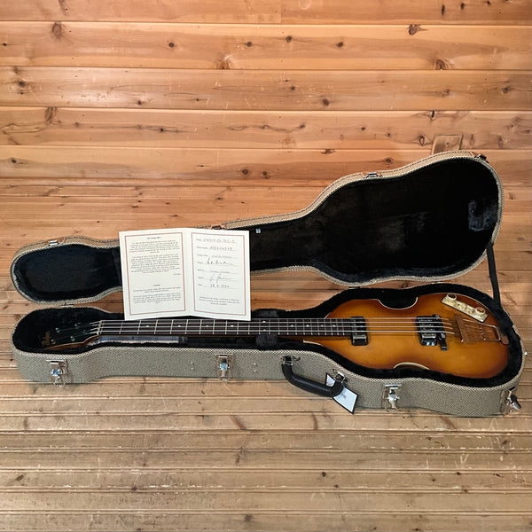 Hofner 1963 Relic Hollowbody Electric Violin Bass - Aged Sunburst