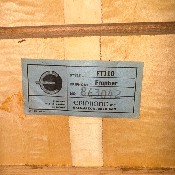 Epiphone Vintage 1960s F1-110 Frontier USED - Natural