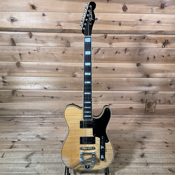 Fender Custom Shop Limited Edition Artisan Flametop HH Bigsby Telecaster Electric Guitar - Aged Natural