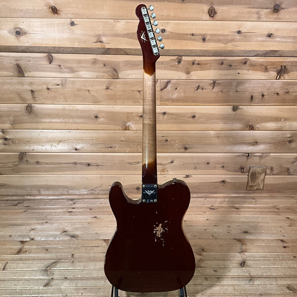 Fender Custom Shop Limited Edition Artisan Flametop HH Bigsby Telecaster Electric Guitar - Aged Natural