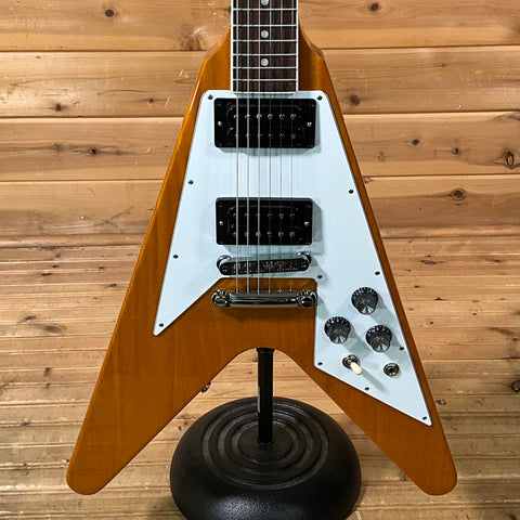Gibson 70's Flying V Electric Guitar - Antique Natural