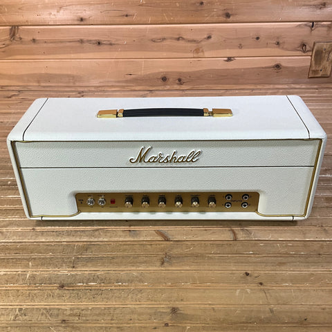 Marshall 1997 Anniversary Limited Edition 50W Guitar Amplifier Stack w/ PB100 Powerbrake Attenuator USED - White