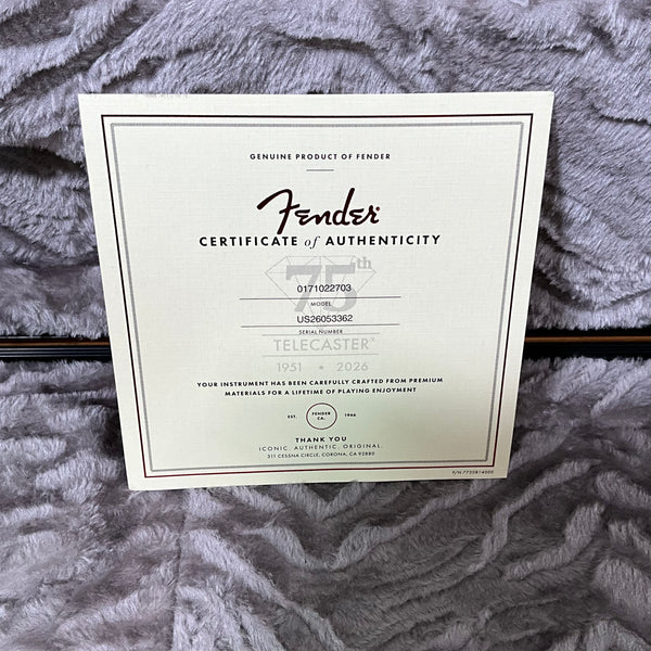 Fender 75th Anniversary American Professional Custom Telecaster Electric Guitar - 2-Color Sunburst