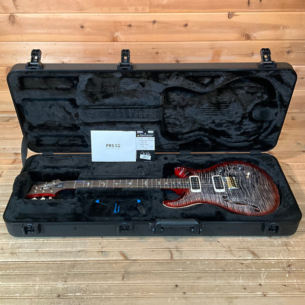 PRS 40th Anniversary Custom 24-08 Semi Hollow Limited Edition Electric Guitar - Charcoal Cherry Burst