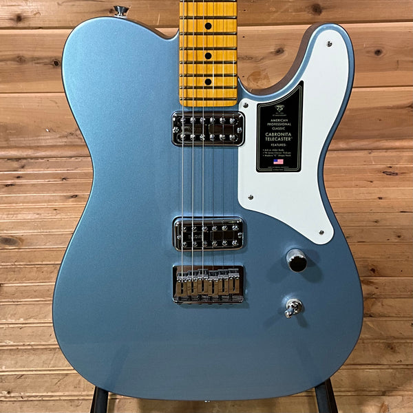 Fender 75th Anniversary American Professional Classic Carbonita Telecaster Electric Guitar - Ice Blue Metallic