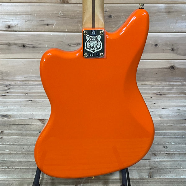 Fender Limited Edition Mike Kerr Signature Jaguar Electric Bass Guitar USED - Tiger's Blood Orange
