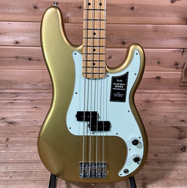 Fender 75th Anniversary Player II Precision Bass Electric Bass Guitar - Aztec Gold
