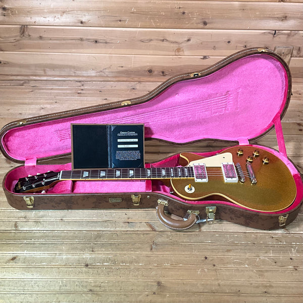 Gibson Custom LE 1957 Les Paul Reissue w/ TV Jones Powertron Electric Guitar - Gold Sparkle