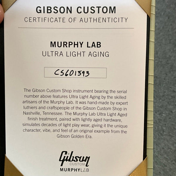 Gibson Custom M2M Murphy Lab Les Paul Axcess Heavy Antique Electric Guitar - Alpine White