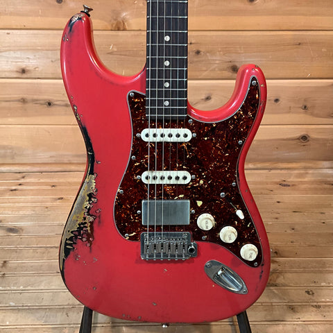 Tom Anderson Icon Classic Electric Guitar - Fiesta Red Over 3-Color Burst