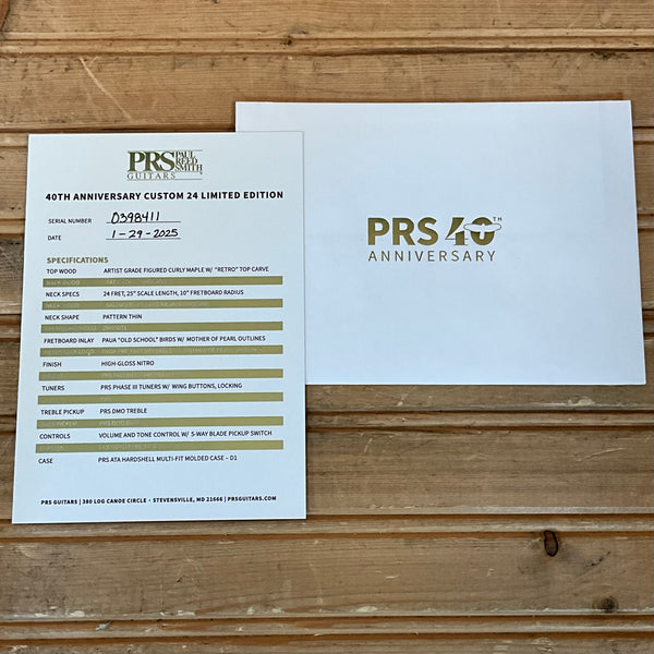 PRS 40th Anniversary Custom 24 Limited Edition Electric - Sub Zero Smokeburst