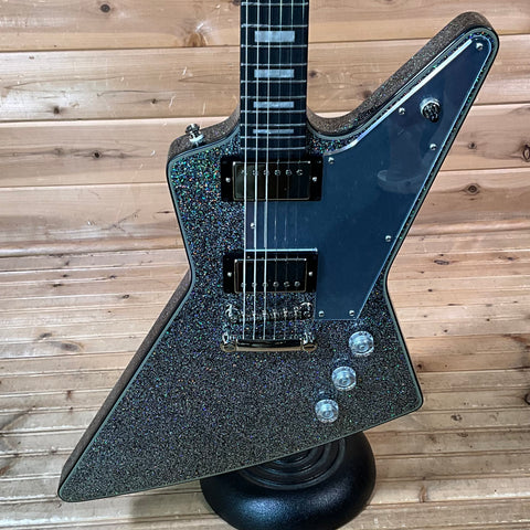 Epiphone Lzzy Hale Explorer Custom Electric Guitar - Black Diamond Holographic Sparkle