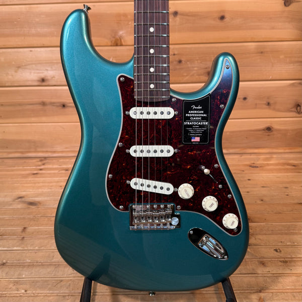 Fender American Professional Classic Stratocaster Electric Guitar - Faded Sherwood Green Metallic