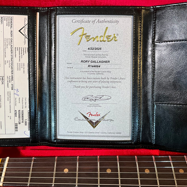 Fender Custom Shop Rory Gallagher Signature Relic Stratocaster Electric Guitar - 3 Color Sunburst